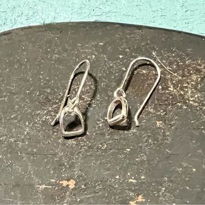 Sterling Silver Stirrup Hanging Earrings